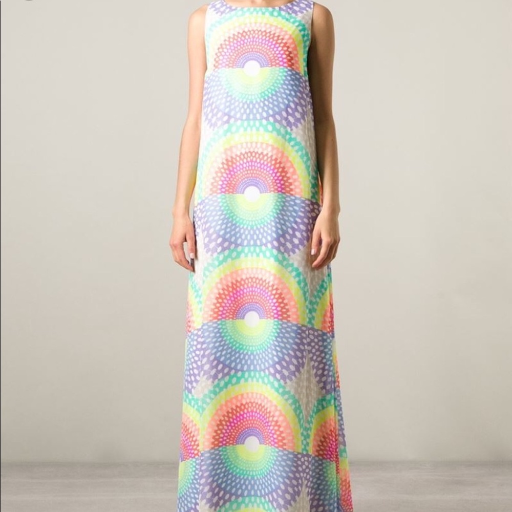 Mara Hoffman rainbow print maxi dress